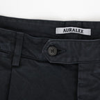 GARMENT-DYED FINX CHINO ONE-TUCK WIDE PANTS #BLACK [A26AP01CP]
