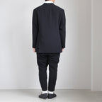 NNCJK｜アセテート&ポリエステルライトクレープダブルクロス ノーカラージャケット #BLACK [NK-NC905JK]