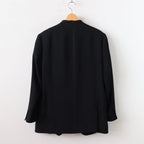 NNCJK｜アセテート&ポリエステルライトクレープダブルクロス ノーカラージャケット #BLACK [NK-NC905JK]