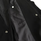 NNCJK｜アセテート&ポリエステルライトクレープダブルクロス ノーカラージャケット #BLACK [NK-NC905JK]