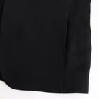 NNCJK｜アセテート&ポリエステルライトクレープダブルクロス ノーカラージャケット #BLACK [NK-NC905JK]