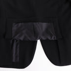 NNCJK｜アセテート&ポリエステルライトクレープダブルクロス ノーカラージャケット #BLACK [NK-NC905JK]