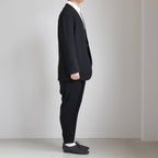 NNCJK｜アセテート&ポリエステルライトクレープダブルクロス ノーカラージャケット #BLACK [NK-NC905JK]