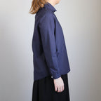 NTNPO｜60/1スーピマコットンタイプライター スタンドカラープルオーバーシャツ #NAVY [S0-NC014PO]