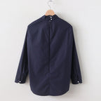 NTNPO｜60/1スーピマコットンタイプライター スタンドカラープルオーバーシャツ #NAVY [S0-NC014PO]