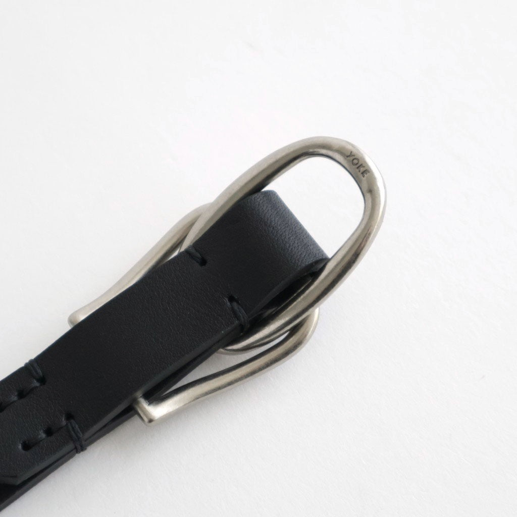 Double Buckel Leather Belt #Black [YK26FW01408A]