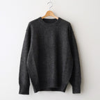 WOOL/ALPACA KNIT CREW NECK LS #CHARCOAL [ST.1294]