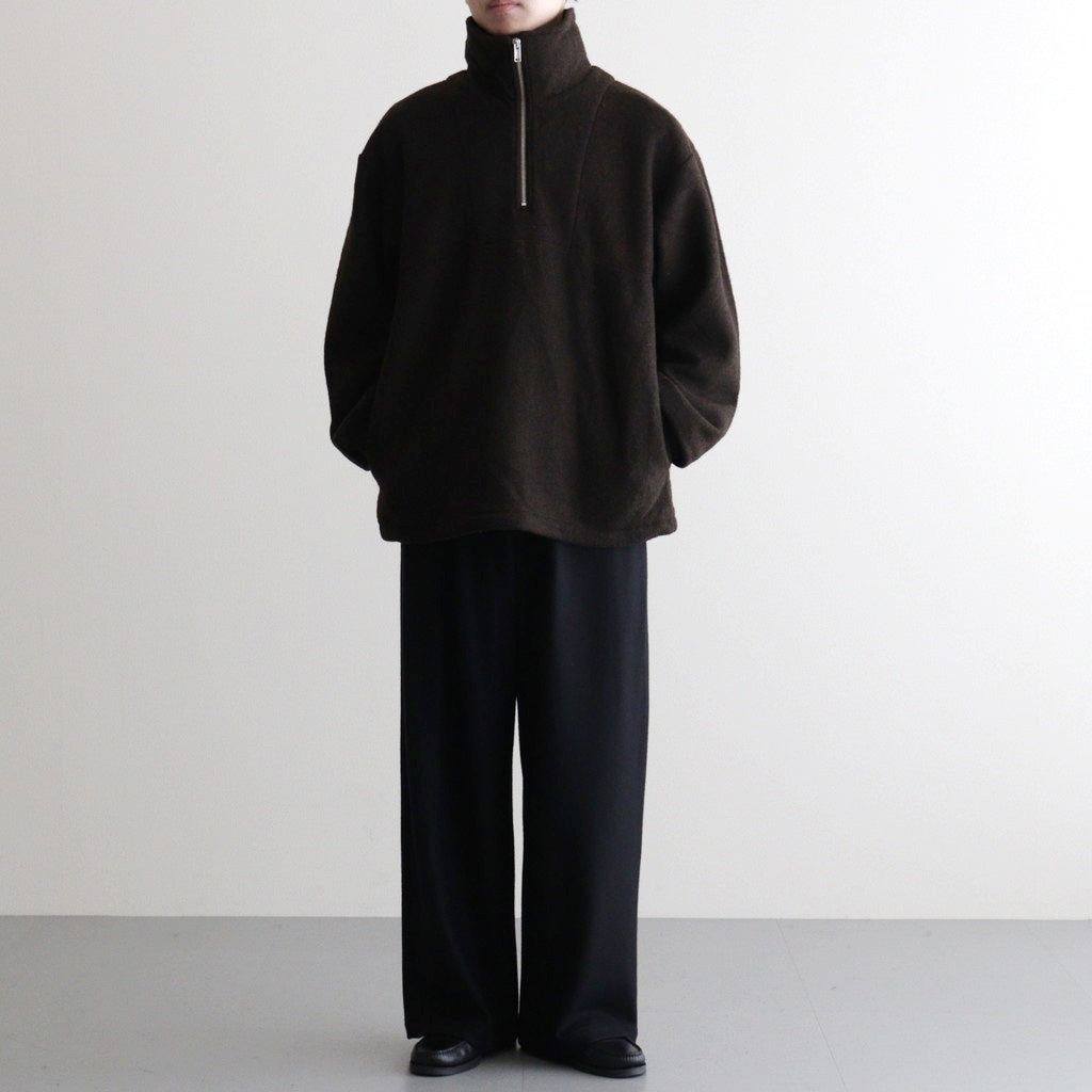 Wool Fleece Half Zip Pullover #BROWN [YK25FW01090B]