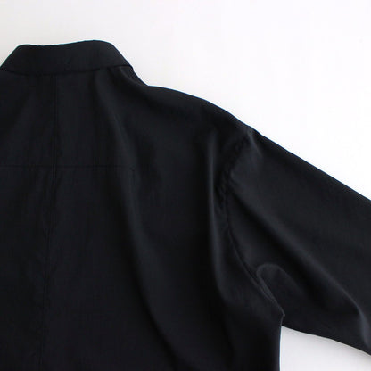 NRCYSH｜マットポリエステル・タイプライター スモールカラーシャツ #BLACK [TA_NC012SF]