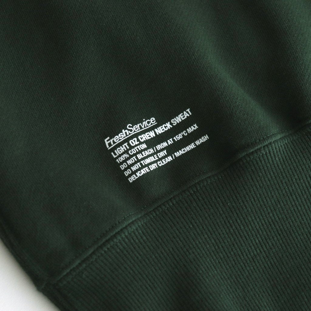 LIGHT OZ CREW NECK SWEAT #GREEN [FSW-23-SW_151]