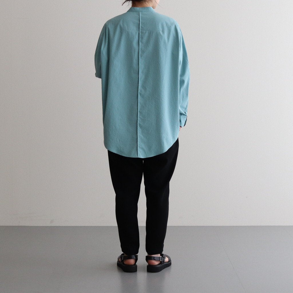 NS3PT｜アセテート&ポリエステル・ライトクレープ ダブルクロス 8分丈 テーパードイージーパンツ #BLACK [NK_NC902PF]