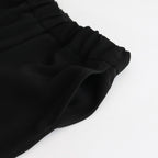 NS3PT｜アセテート&ポリエステル・ライトクレープ ダブルクロス 8分丈 テーパードイージーパンツ #BLACK [NK_NC902PF]