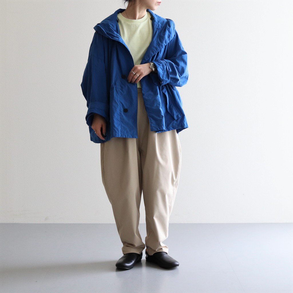 FMSTJK| ナイロンタッサー ガーメントダイ ショートモッズコート #BLUE GREY [RB_FR1002JK]