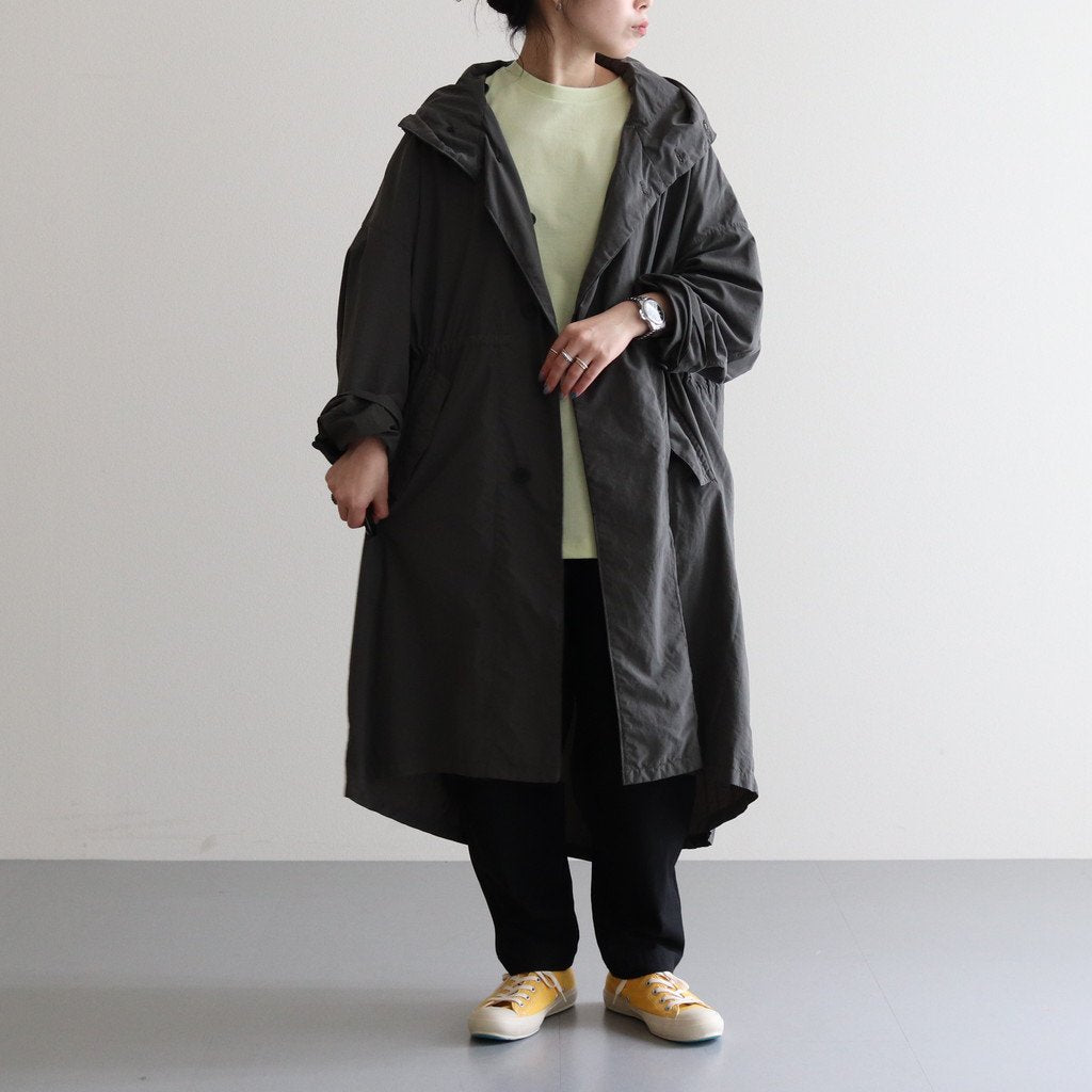 FMFOCT| Nylon Tussor Garment Dye Mod Coat #ELEPHANT GRAY [RB_FR1003CT]