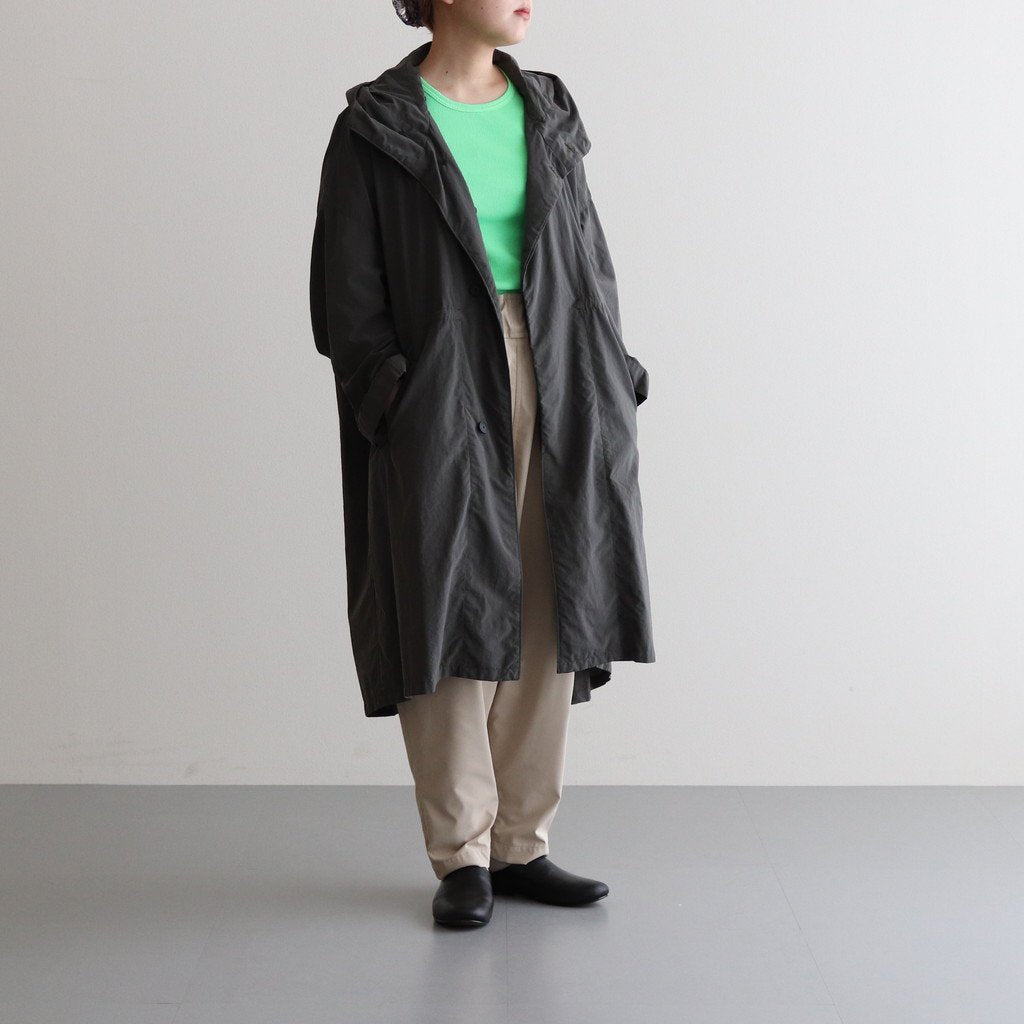 FMFOCT| Nylon Tussor Garment Dye Mod Coat #ELEPHANT GRAY [RB_FR1003CT]