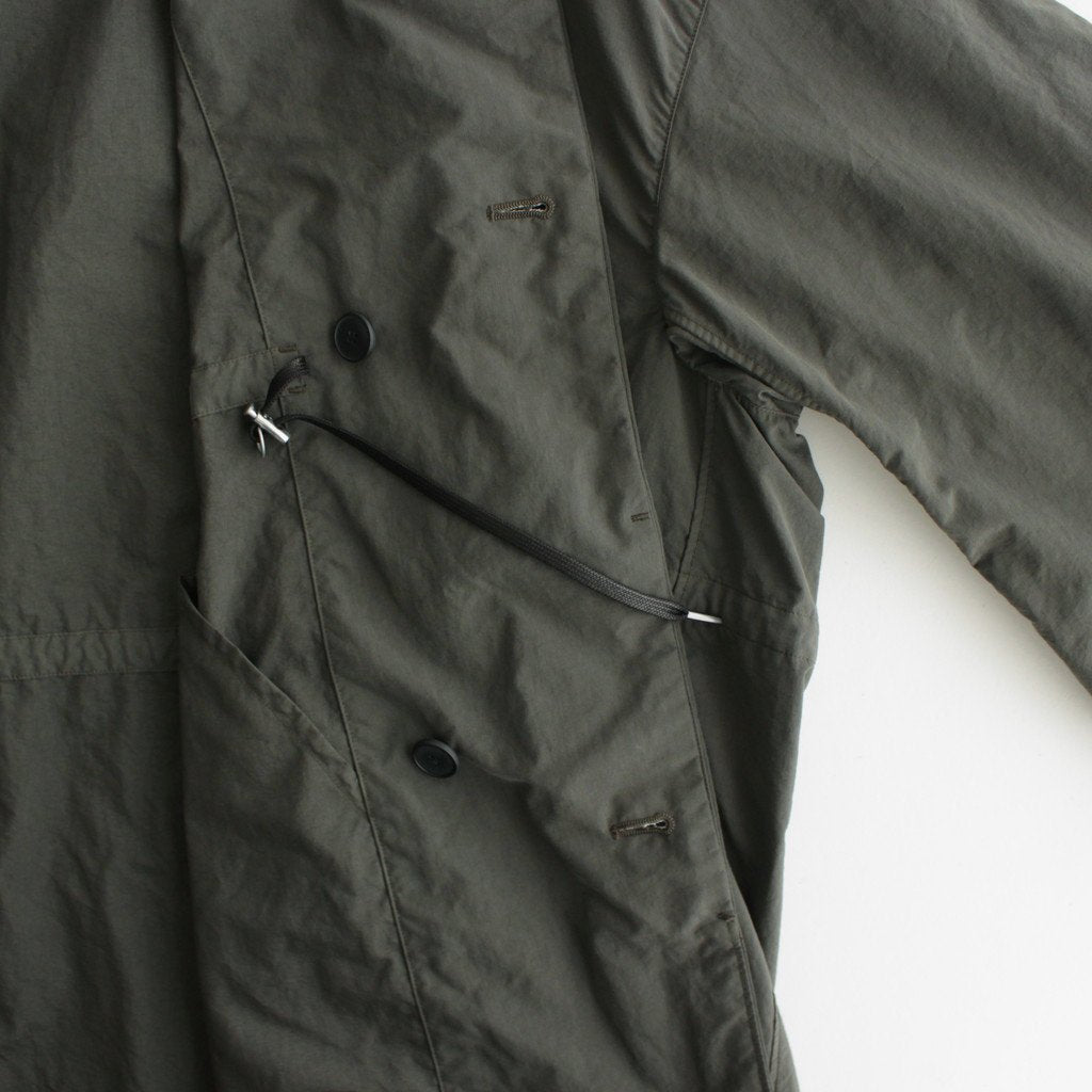 FMFOCT| Nylon Tussor Garment Dye Mod Coat #ELEPHANT GRAY [RB_FR1003CT]