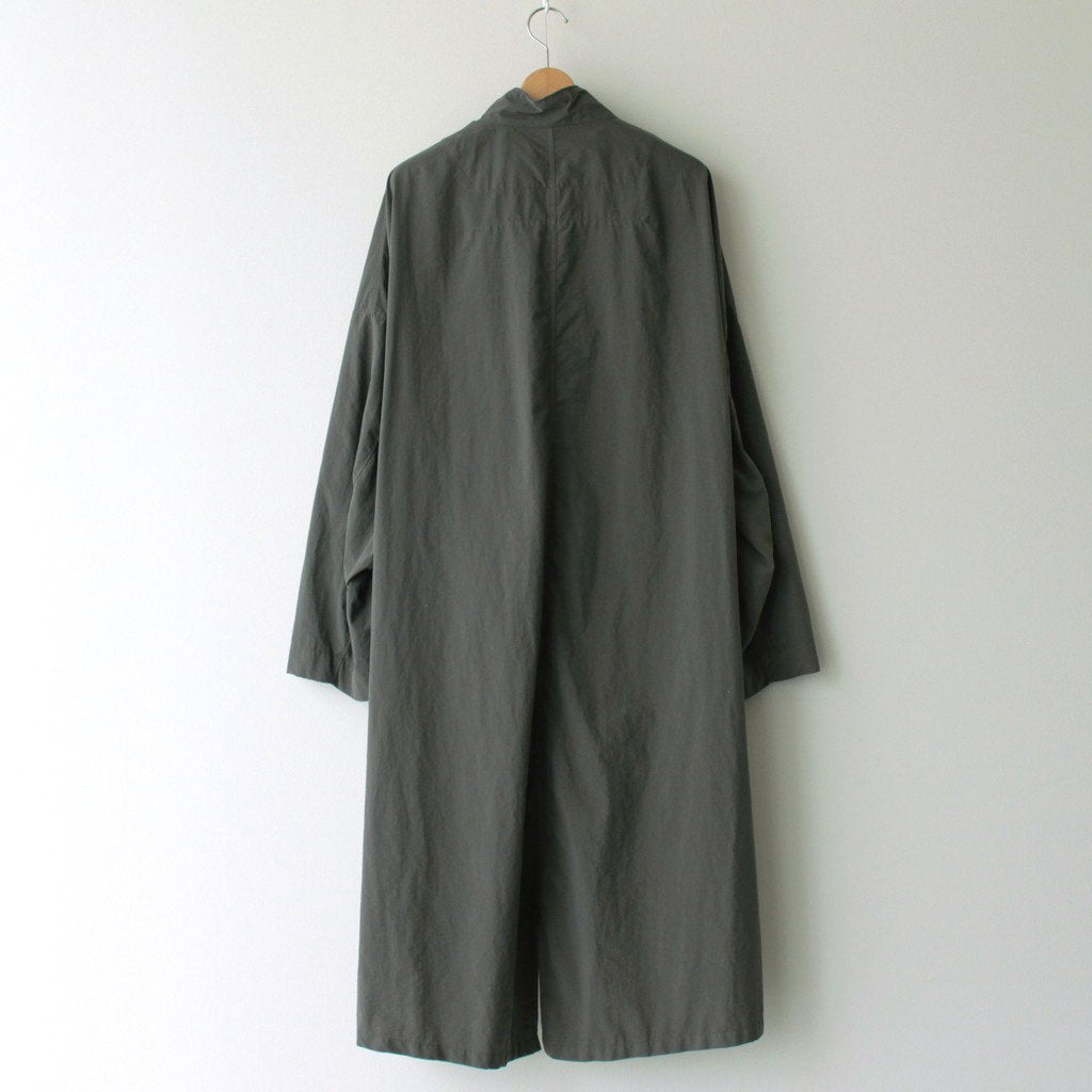 FCCLCT | ナイロンタッサー ガーメントダイ スタンドカラーコート #ELEPHANT GREY [RB_FR1004CT]
