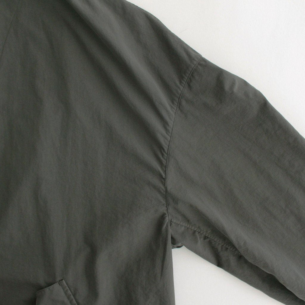 FCCLCT | ナイロンタッサー ガーメントダイ スタンドカラーコート #ELEPHANT GREY [RB_FR1004CT]