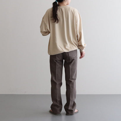 HARD TWIST BROWN DENIM 5P PANTS #MOCHA BROWN [A23AP02MD]