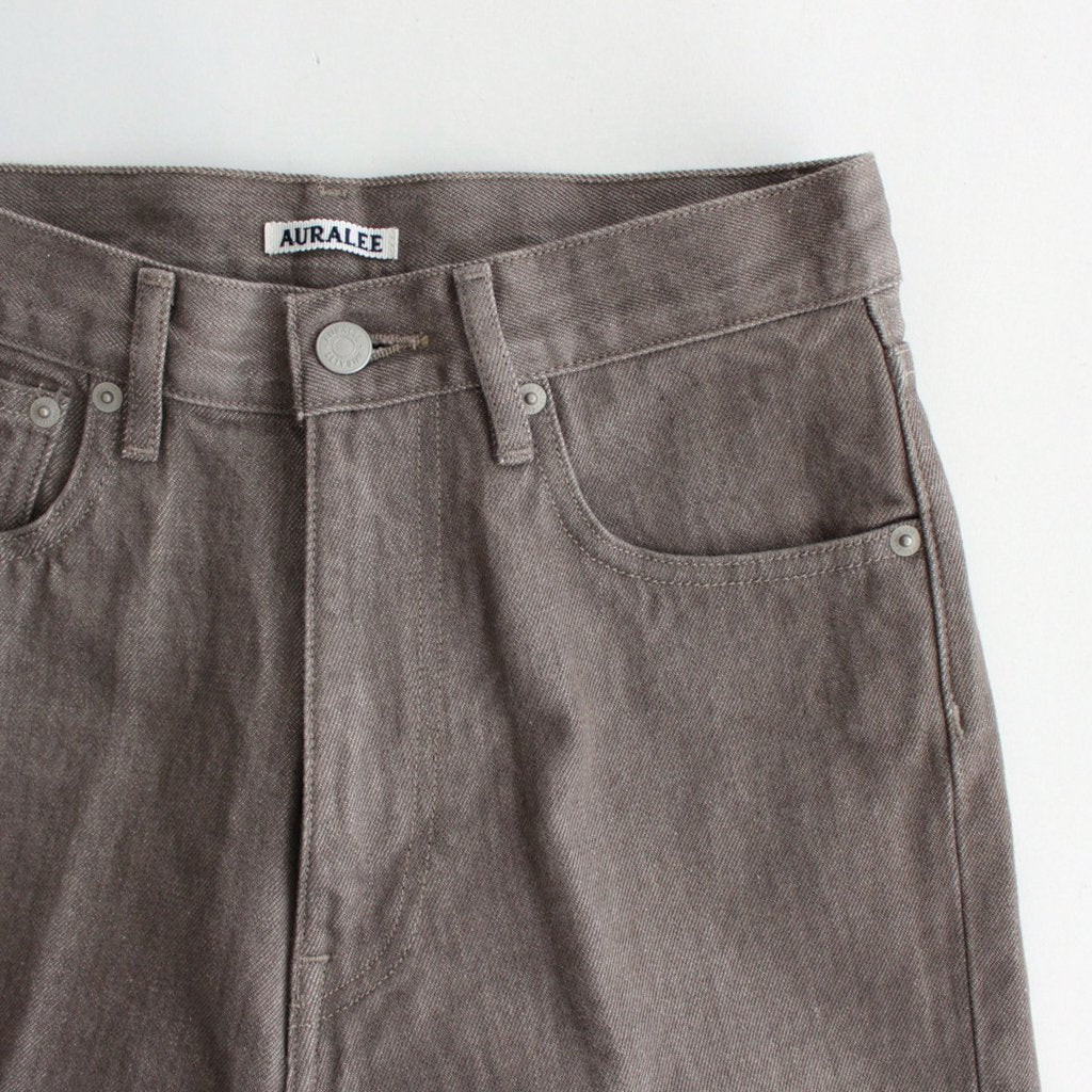 HARD TWIST BROWN DENIM 5P PANTS #MOCHA BROWN [A23AP02MD]