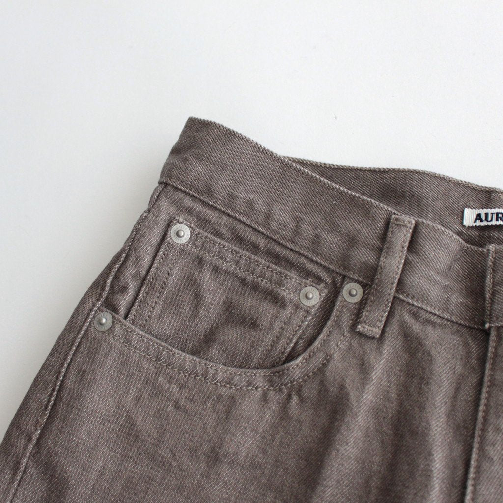 HARD TWIST BROWN DENIM 5P PANTS #MOCHA BROWN [A23AP02MD]