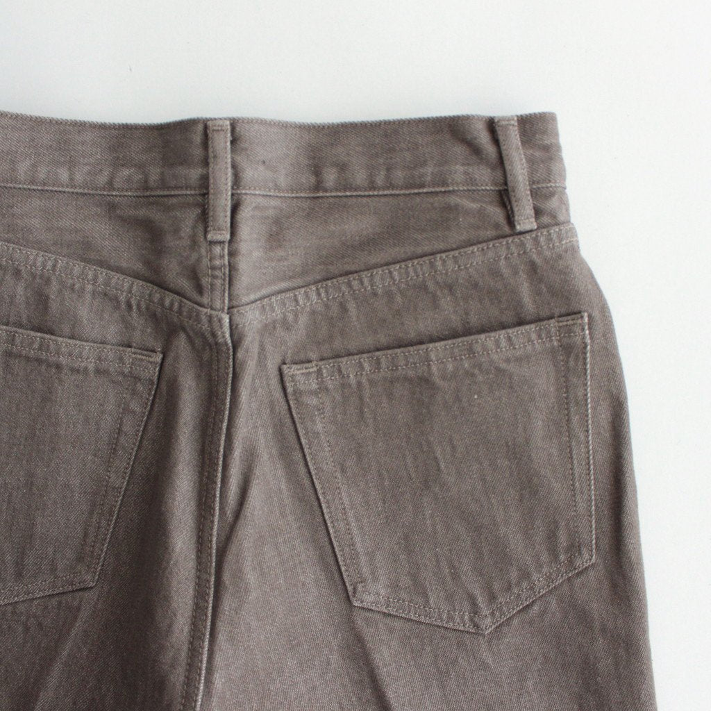 HARD TWIST BROWN DENIM 5P PANTS #MOCHA BROWN [A23AP02MD]