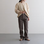 HARD TWIST BROWN DENIM 5P PANTS #MOCHA BROWN [A23AP02MD]