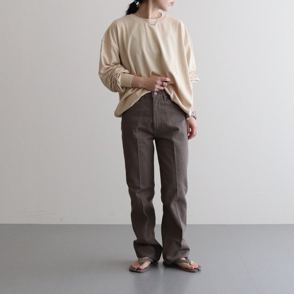 HARD TWIST BROWN DENIM 5P PANTS #MOCHA BROWN [A23AP02MD]