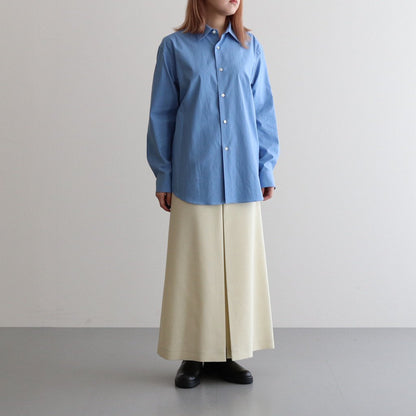 WASHED FINX TWILL SHIRT #BLUE [A23AS03TN]