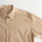 WASHED FINX TWILL SHIRT #LIGHT BROWN [A23AS03TN]