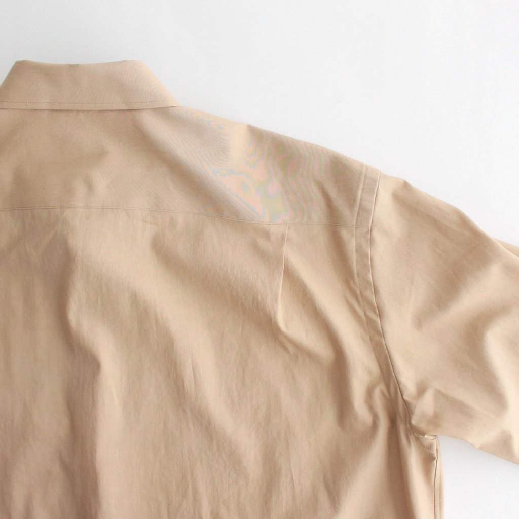 WASHED FINX TWILL SHIRT #LIGHT BROWN [A23AS03TN]