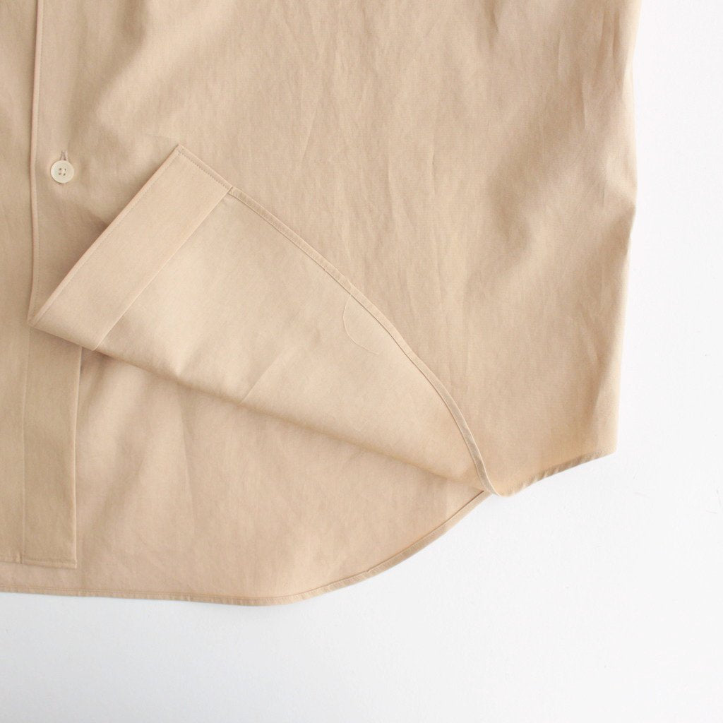 WASHED FINX TWILL SHIRT #LIGHT BROWN [A23AS03TN]