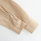 WASHED FINX TWILL SHIRT #LIGHT BROWN [A23AS03TN]