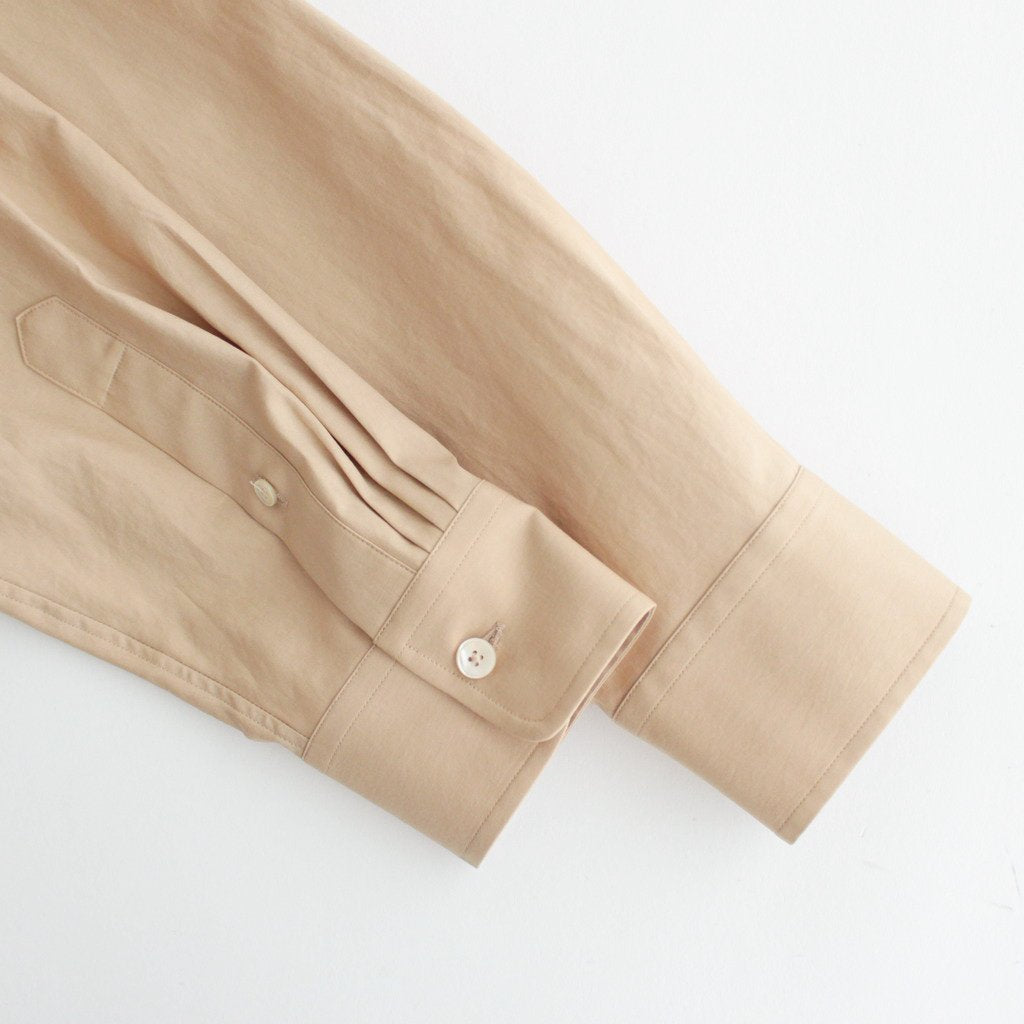 WASHED FINX TWILL SHIRT #LIGHT BROWN [A23AS03TN]