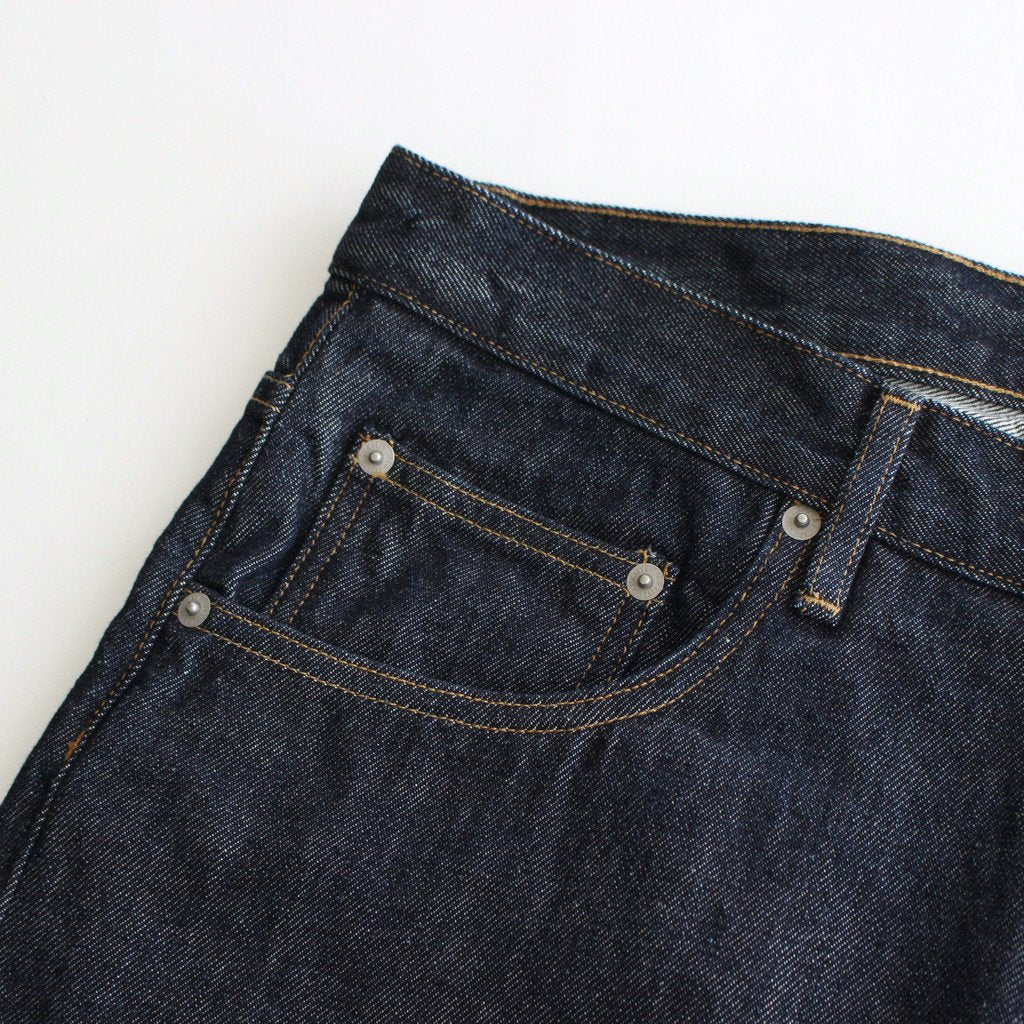 HARD TWIST DENIM WIDE PANTS #INDIGO [A00P03DM]