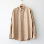 WASHED FINX TWILL BIG SHIRT #LIGHT BROWN [A23AS02TN]