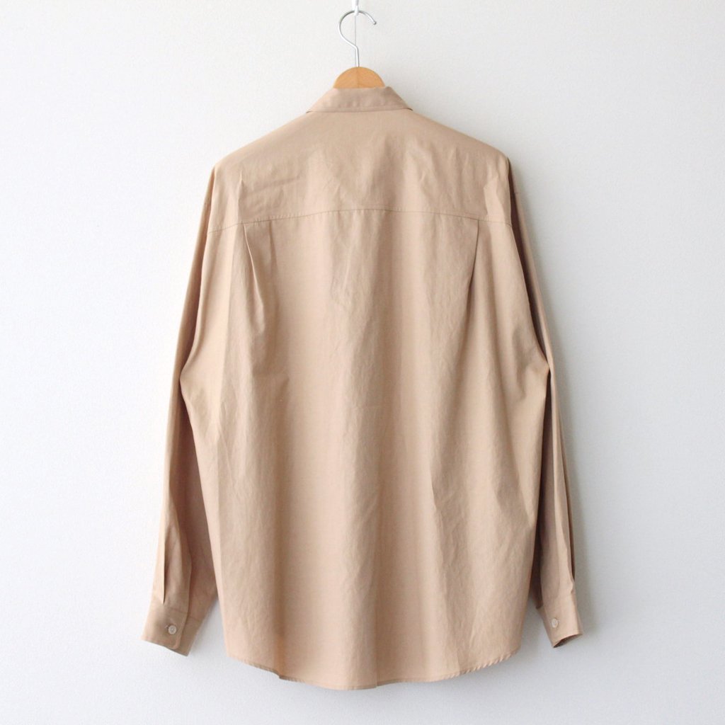 WASHED FINX TWILL BIG SHIRT #LIGHT BROWN [A23AS02TN] – ciacura