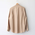 WASHED FINX TWILL BIG SHIRT #LIGHT BROWN [A23AS02TN]