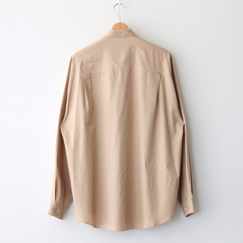 WASHED FINX TWILL BIG SHIRT #LIGHT BROWN [A23AS02TN]