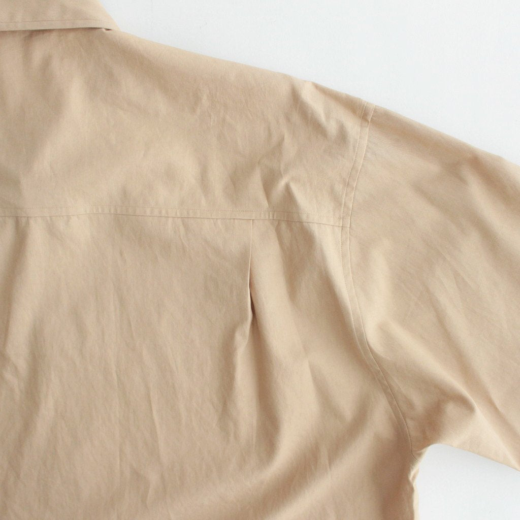 WASHED FINX TWILL BIG SHIRT #LIGHT BROWN [A23AS02TN] – ciacura