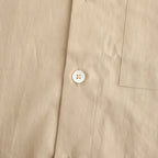 WASHED FINX TWILL BIG SHIRT #LIGHT BROWN [A23AS02TN]