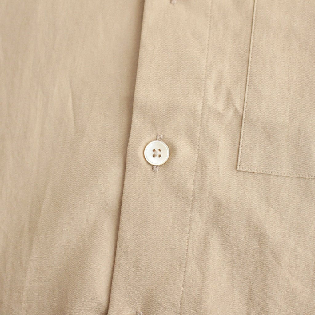 WASHED FINX TWILL BIG SHIRT #LIGHT BROWN [A23AS02TN]