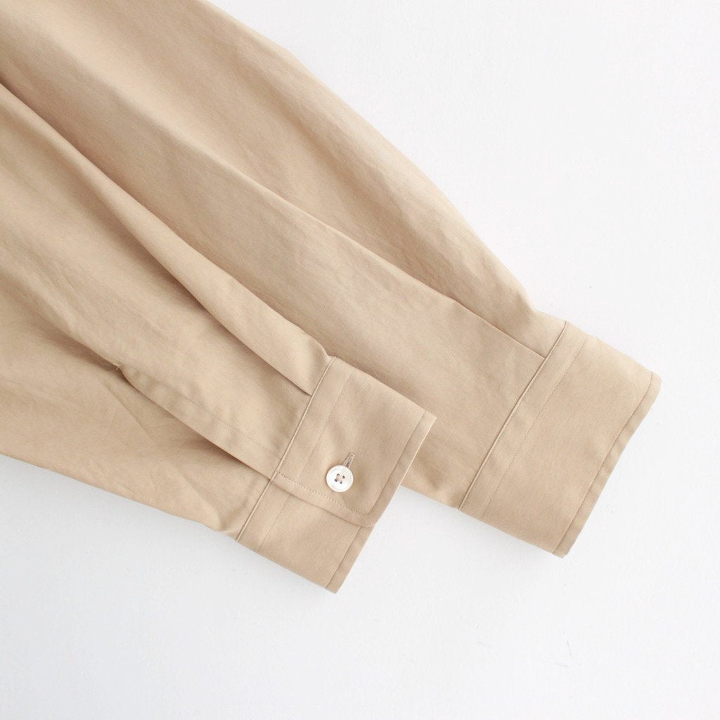 WASHED FINX TWILL BIG SHIRT #LIGHT BROWN [A23AS02TN] – ciacura