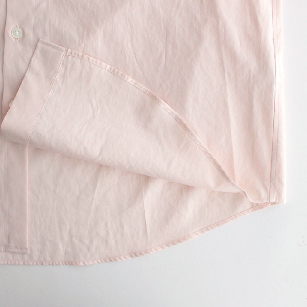 WASHED FINX TWILL BIG SHIRT #LIGHT PINK [A23AS02TN] - ciacura 三重