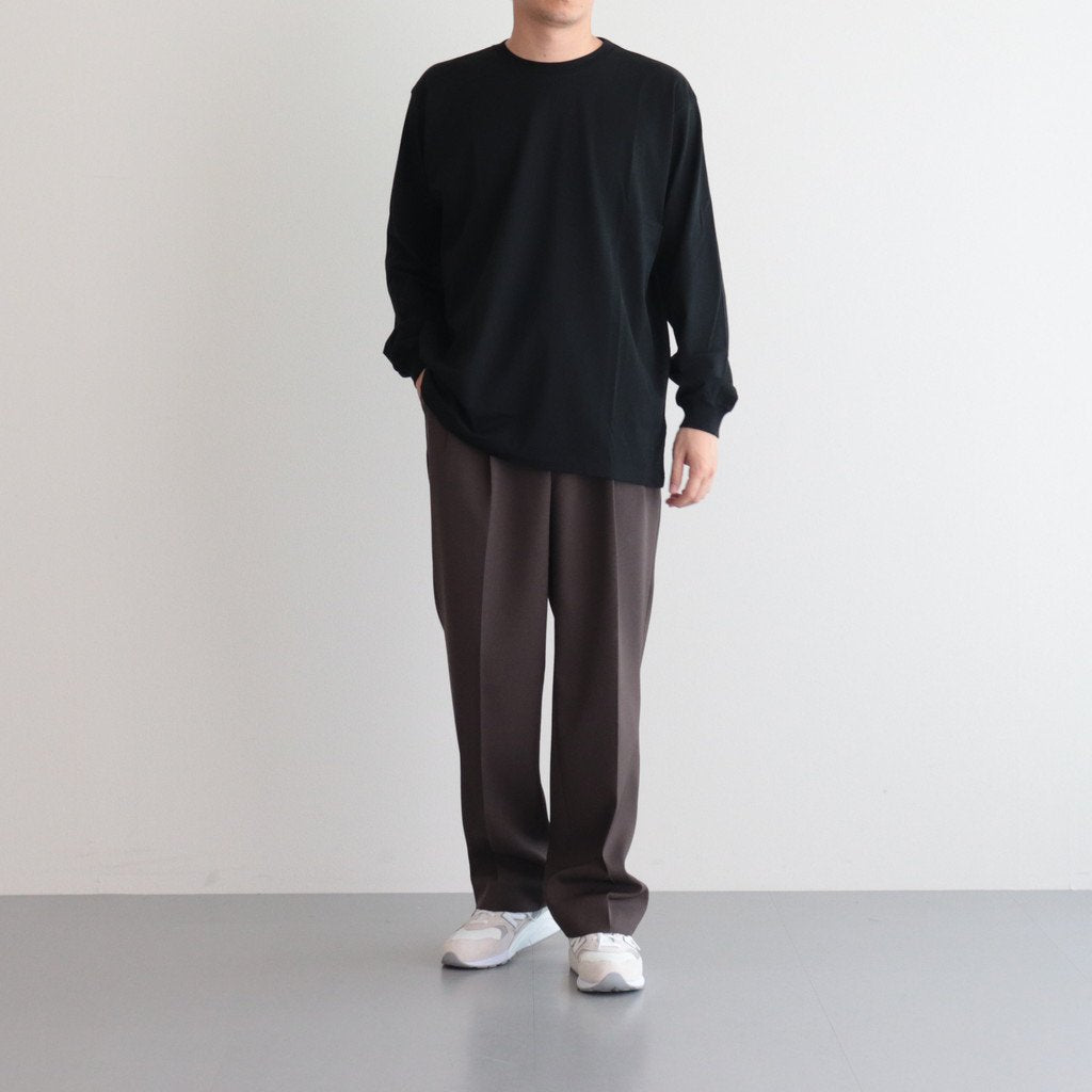 LUSTER PLAITING L/S TEE #BLACK [A00SP01GT]