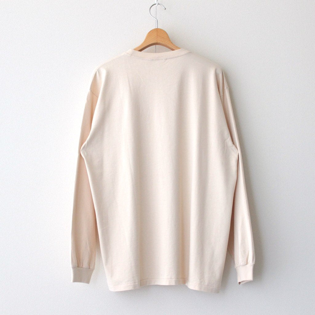 LUSTER PLAITING L/S TEE #PEACH BEIGE [A00SP01GT]