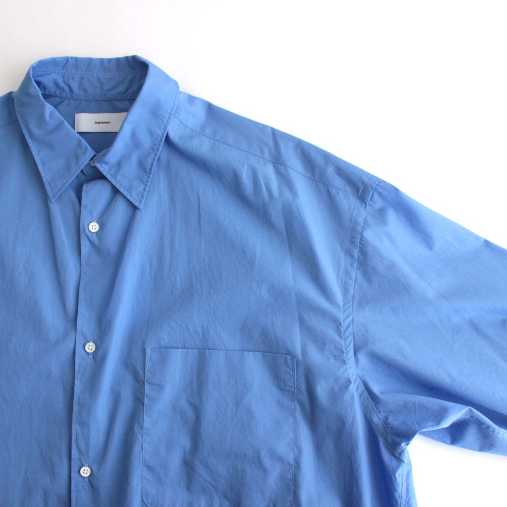 Broad L/S Oversized Regular Collar Shirt #BLUE [GM234-50001B]