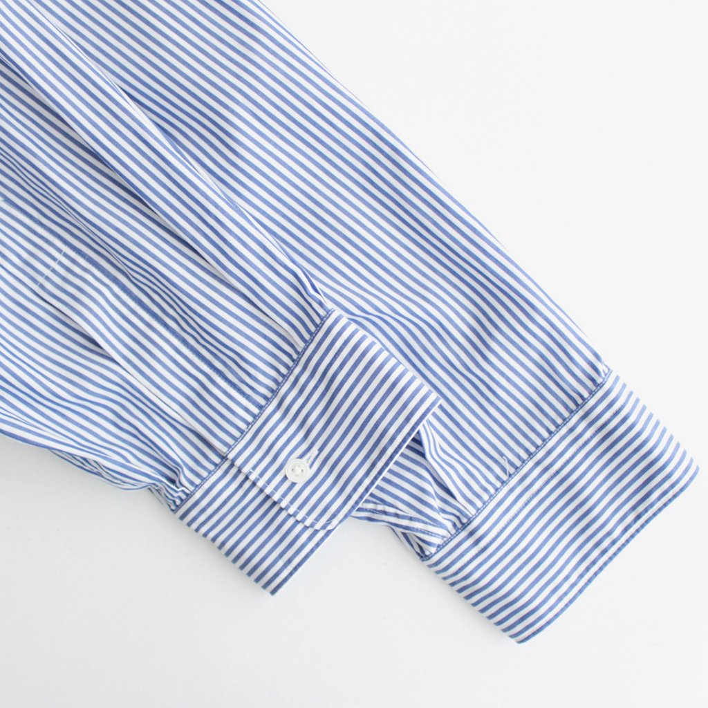 Broad L/S Oversized Regular Collar Shirt #BLUE STRIPE [GM234-50001STB]