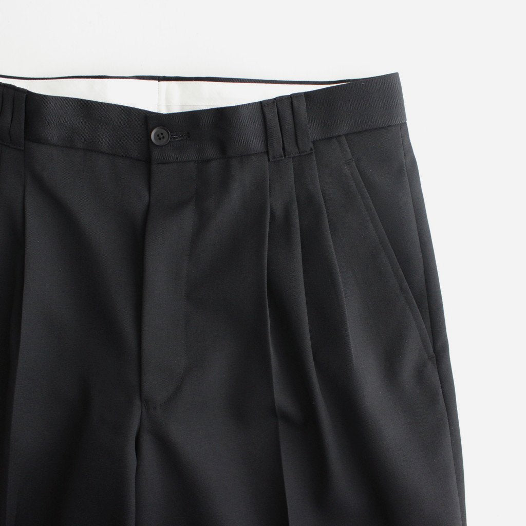3PLEATED WIDE TROUSERS #BLACK [YK23FW0523P]