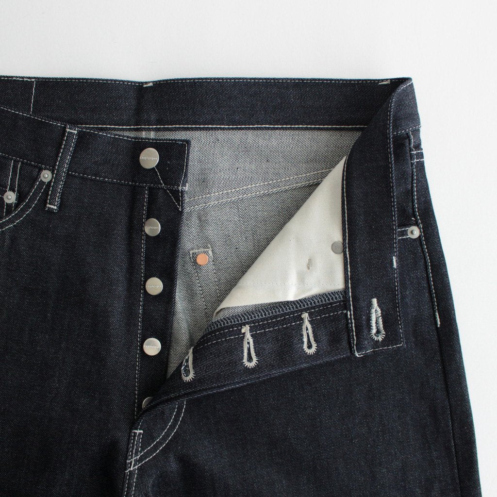 Selvage Denim Five Pocket Wide Straight Pants #RIGID [GU241-40184RB]